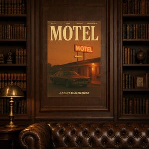 Retro Motel Poster | Vintage 70s Wall Art Print | Aesthetic Magazine Print | Mid Century Retro Decor Gift image 7
