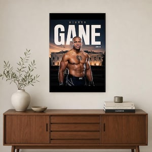 Poster di Ciryl Gane | UFC Fight Night alla Casa Bianca 2026 | Stampa artistica da parete MMA | Decorazione campione dei pesi massimi immagine 2