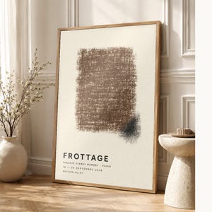 Rubbing | Abstract Wall Art | Modern Gallery Poster | Minimalist Print | Printed & Shipped image 1