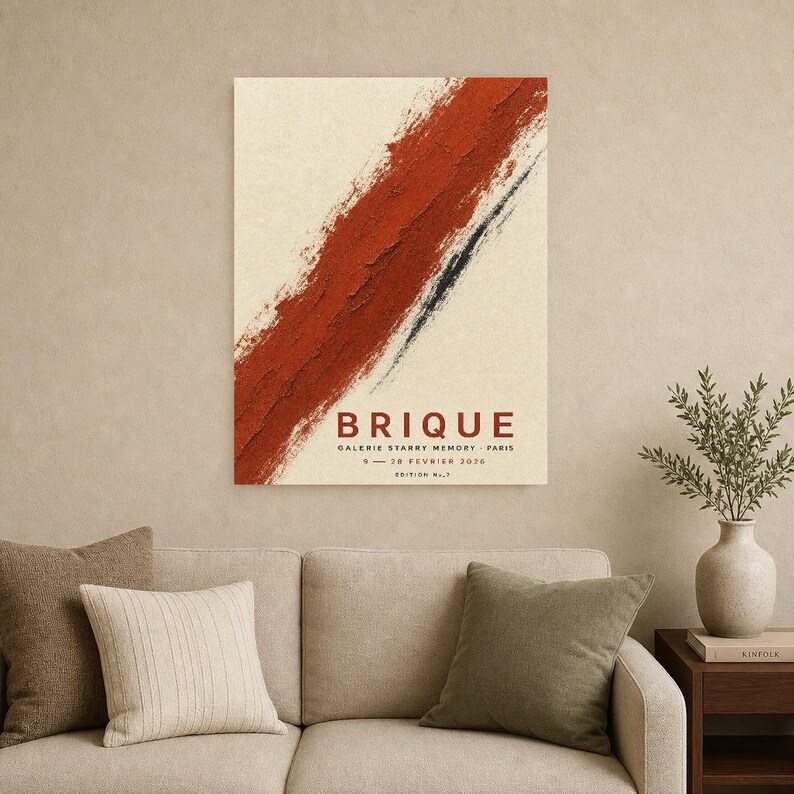 Brick | Abstract Wall Art | Modern Gallery Poster | Minimalist Print | Printed & Shipped image 9