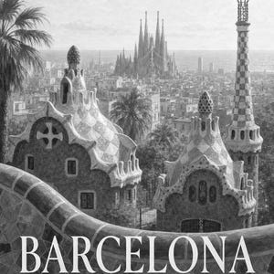 Barcelona Travel Poster | Soft Painting Spain Wall Art | Named City Art Print | Printed & Shipped image 10