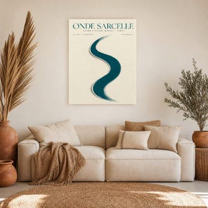 Türkiswelle | Abstrakte Wandkunst | Modernes Galerieposter | Minimalistischer Druck | Gedruckt & Versand Bild 7