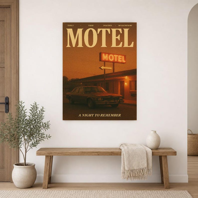 Retro Motel Poster | Vintage 70s Wall Art Print | Aesthetic Magazine Print | Mid Century Retro Decor Gift image 14
