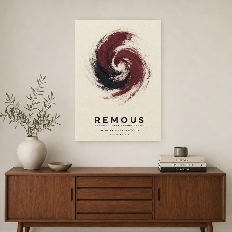 Swirls | Abstract Wall Art | Modern Gallery Poster | Minimalist Print | Printed & Shipped image 2