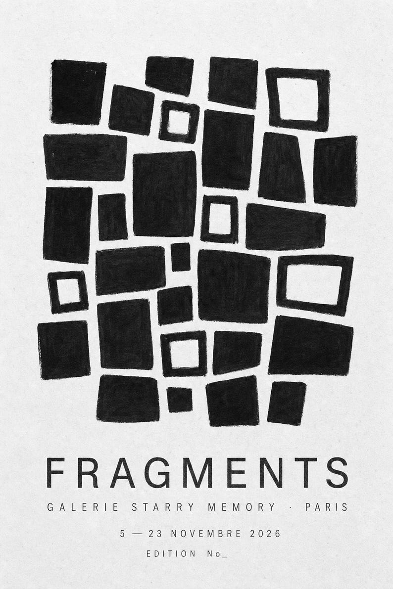 Fragments | Abstract Wall Art | Modern Gallery Poster | Minimalist Print | Printed & Shipped image 10