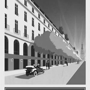 Peacock Blue Paris Travel Wall Art | Art Deco Poster | Parisian Palace Print image 10