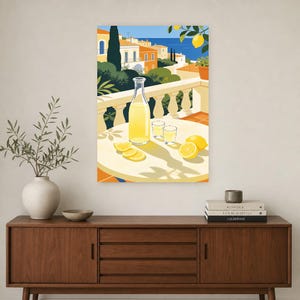 Mediterranean Limoncello Kitchen Print | Dolce Vita Italian Wall Art Print | Dining Room Summer Decor image 3