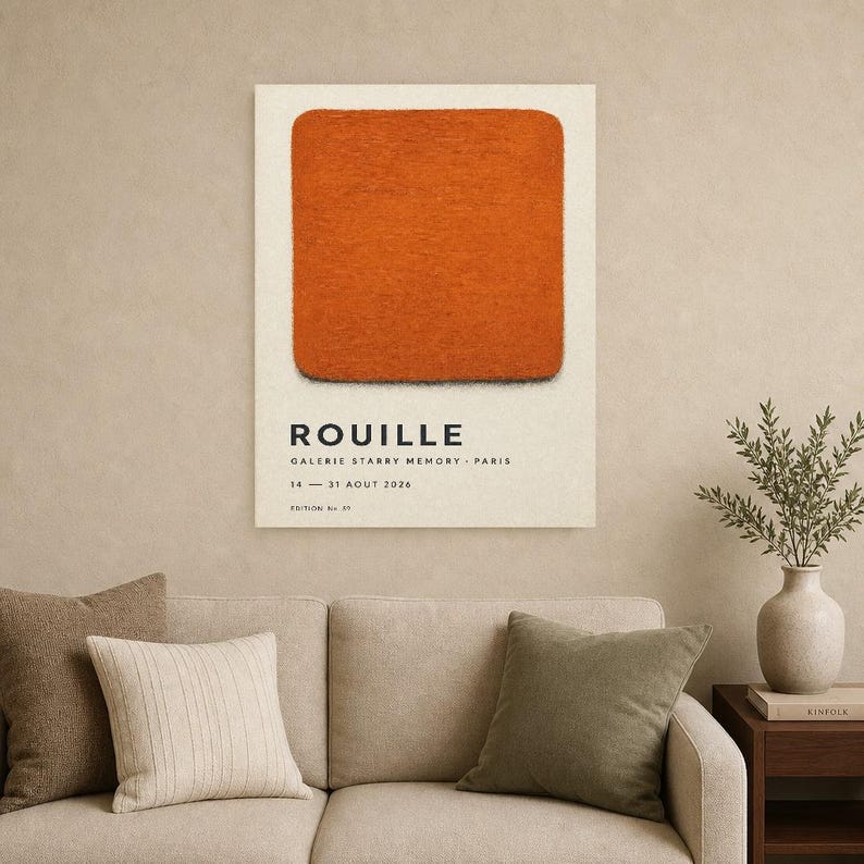 Rost | Abstrakte Wandkunst | Modernes Galerieposter | Minimalistischer Druck | Gedruckt & Versand Bild 9