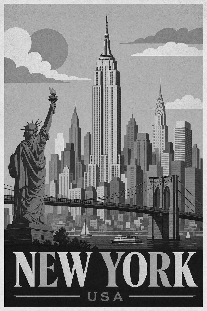 Vintage New York Skyline image 10