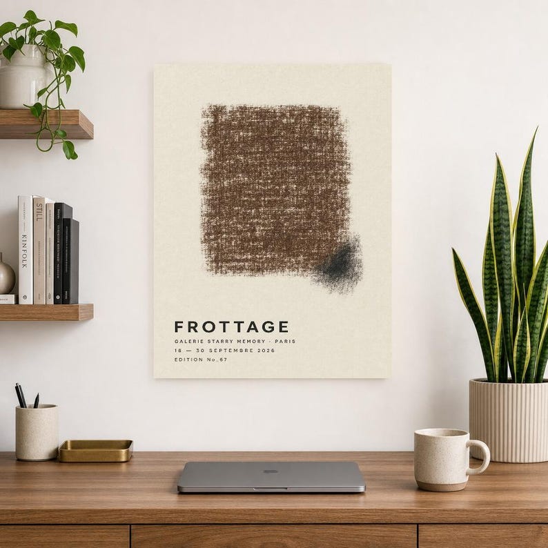 Rubbing | Abstract Wall Art | Modern Gallery Poster | Minimalist Print | Printed & Shipped image 8
