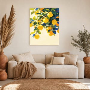 Mediterranean Lemon Kitchen Print | Dolce Vita Italian Wall Art Print | Dining Room Summer Decor image 8