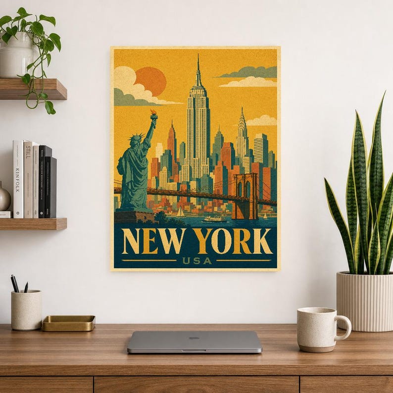 Vintage New York Skyline image 8