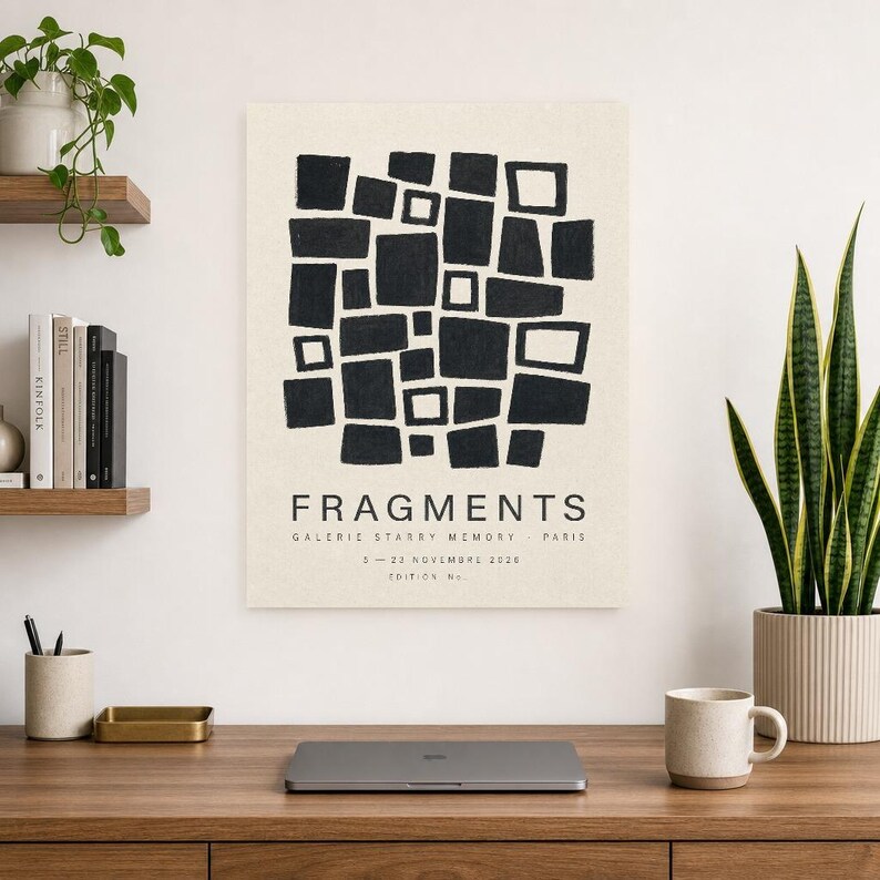 Fragments | Abstract Wall Art | Modern Gallery Poster | Minimalist Print | Printed & Shipped image 8