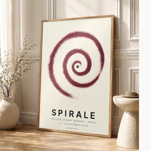 Spiraal | Abstracte muurkunst | Moderne galerijposter | Minimalistische print | Gedrukt en verzonden afbeelding 1