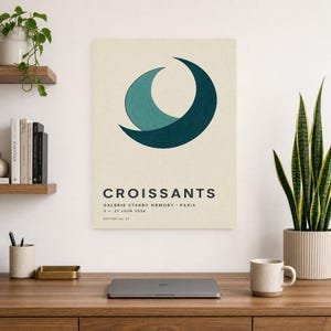 Croissants | Abstract Wall Art | Modern Gallery Poster | Minimalist Print | Printed & Shipped image 8