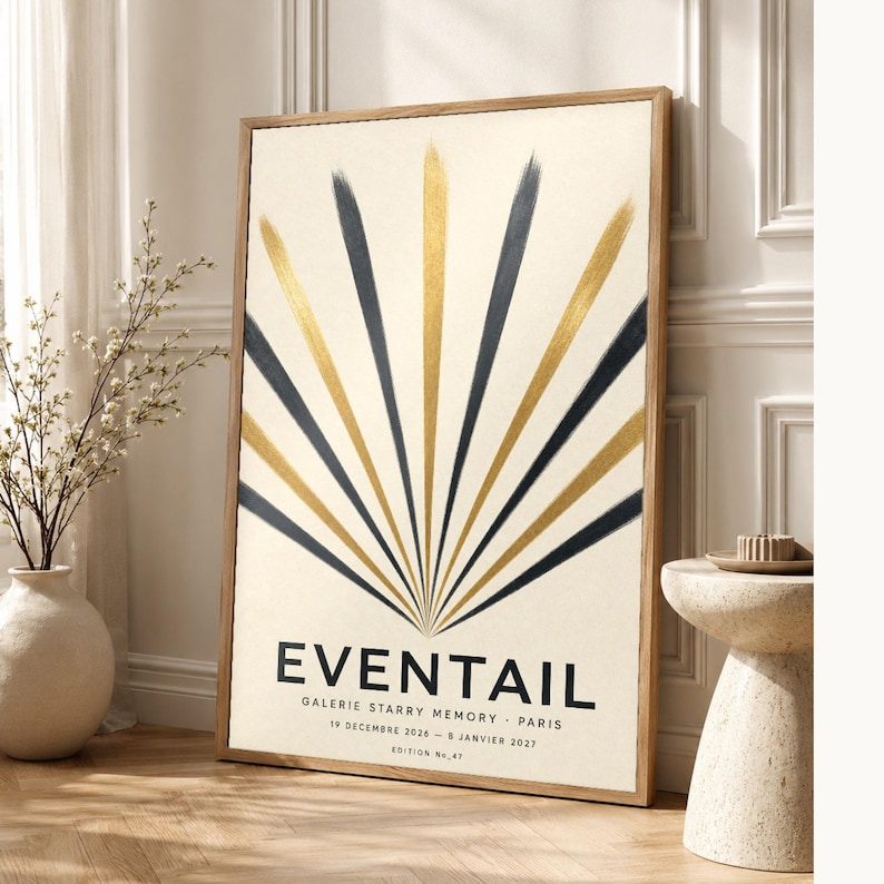 Fan | Abstract Wall Art | Modern Gallery Poster | Minimalist Print | Printed & Shipped image 1