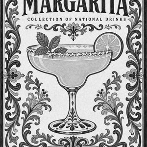 Margarita Cocktail Tile Wall Art Print | Mexico National Drink Poster | Azulejo Bar Cart Print | Maiolica Kitchen Decor image 10
