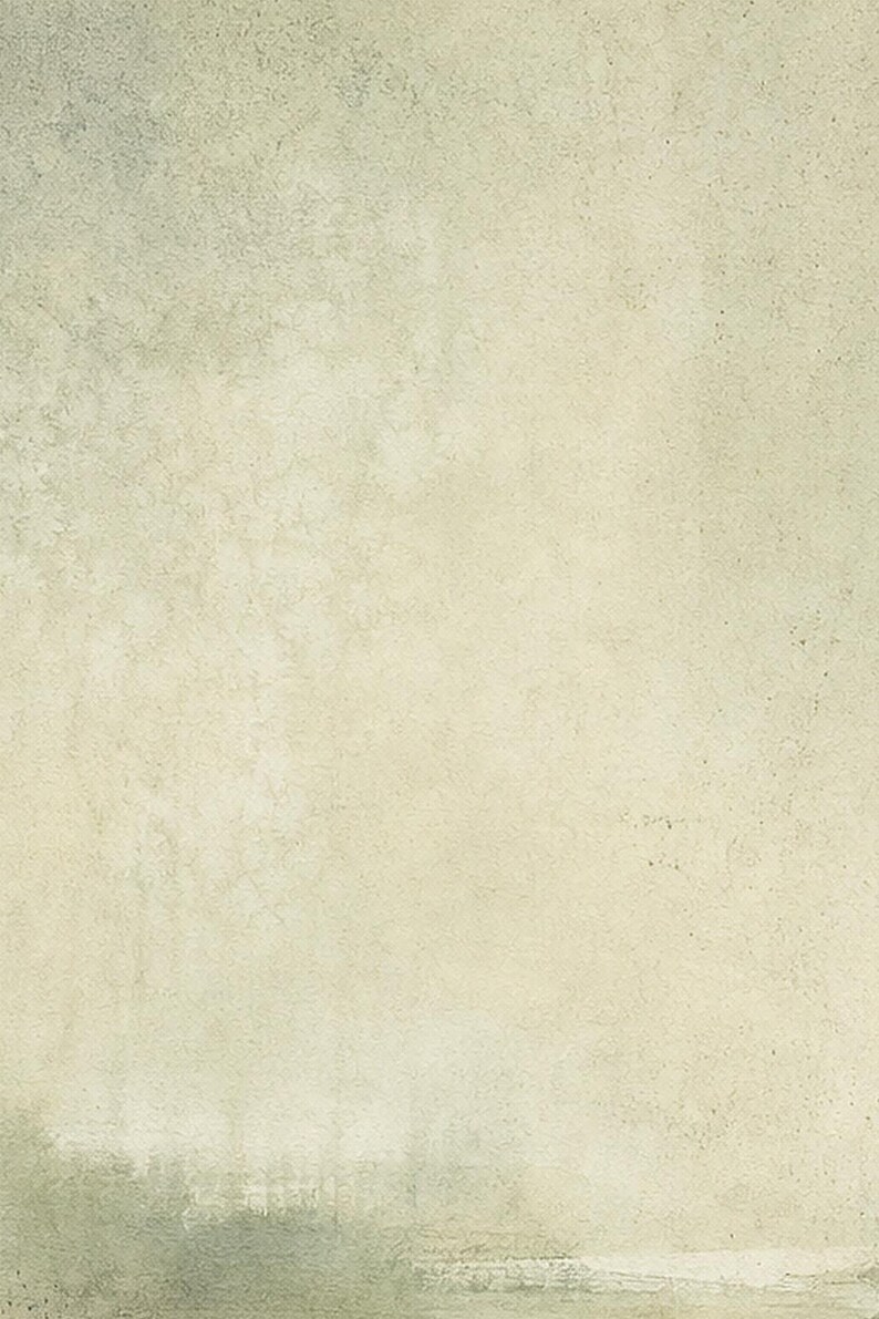 Moody Green Abstract Wall Art Print | Panoramic Color Field Print | Sage Watercolor Landscape Poster | Wabi-Sabi Living Room Decor image 3