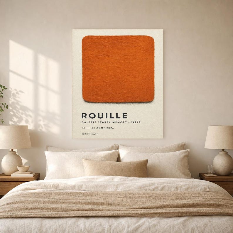 Rost | Abstrakte Wandkunst | Modernes Galerieposter | Minimalistischer Druck | Gedruckt & Versand Bild 6