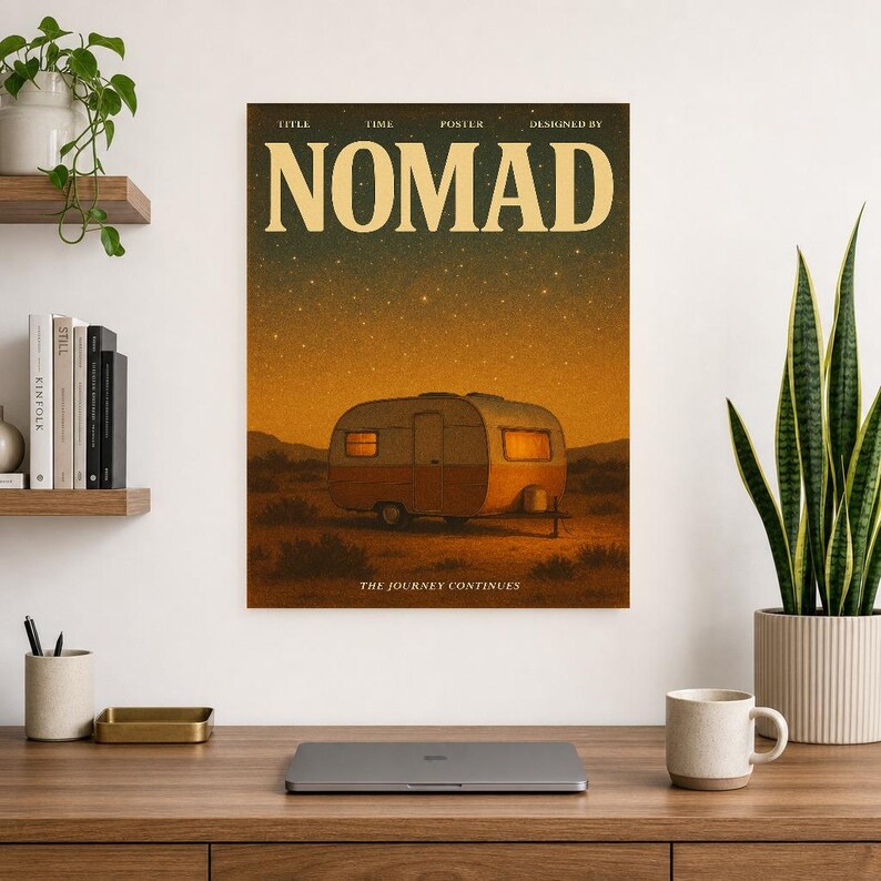 Nomad Retro Poster | Vintage 70s Wall Art Print | Aesthetic Magazine Print | Mid Century Retro Decor Gift image 10
