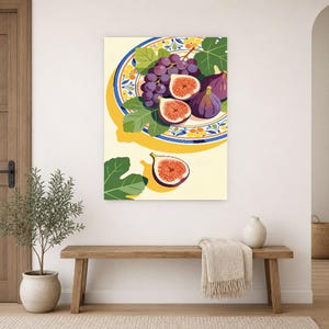 Impresión de cocina de higos mediterráneos ? Impresión de arte de pared italiana Dolce Vita | Decoración De Verano Del Comedor imagen 16