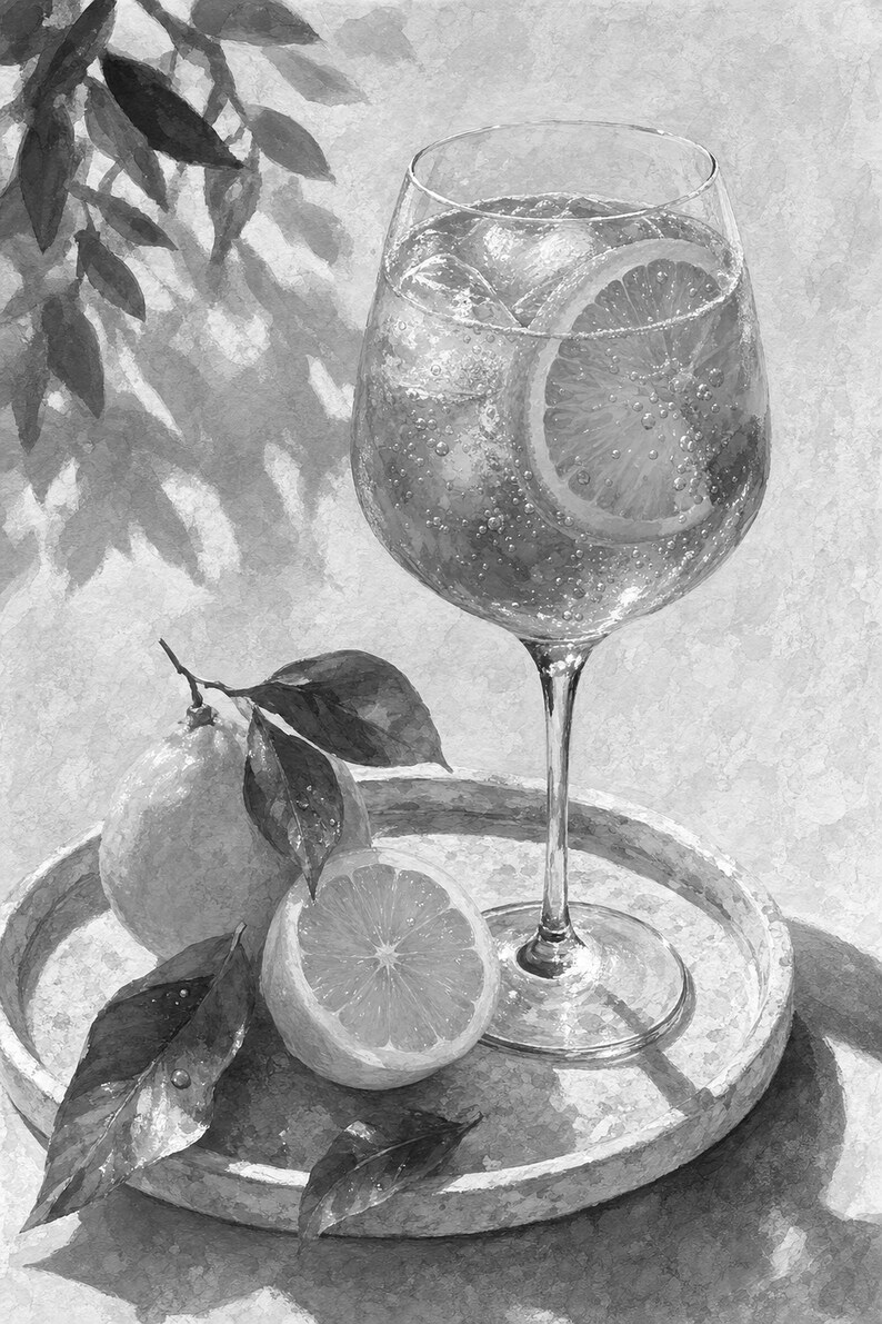 Orange Spritz Lemon Wall Art | Bright Aperitivo Food Still Life Poster | Kitchen Wall Art Print | Bar Cart Decor image 10