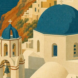 Santorini Domes Vintage 70s image 3