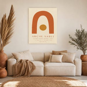 Arco de Areia | Arte Abstrata para Parede | Pôster Moderno para Galeria | Impressão Minimalista em Arco de Terracota | Impresso e Enviado imagem 11