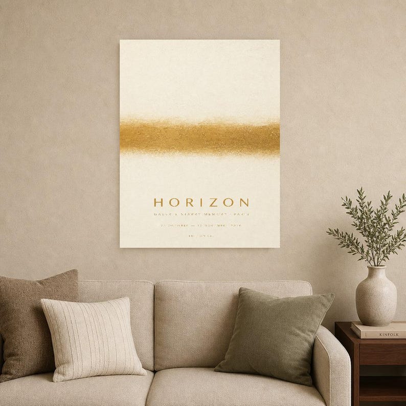Horizon | Abstract Wall Art | Modern Gallery Poster | Minimalist Print | Printed & Shipped image 9