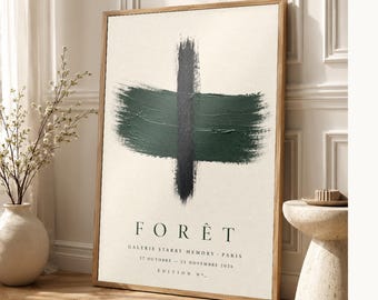 Forest | Abstract Wall Art | Modern Gallery Poster | Forest Green Minimalist Print | Printed & Shipped