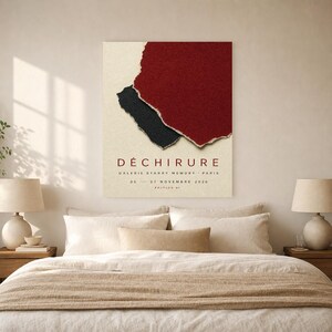 Träne | Abstrakte Wandkunst | Modernes Galerieposter | Minimalistischer Druck in Purpur und Schwarz | Gedruckt & Versand Bild 6