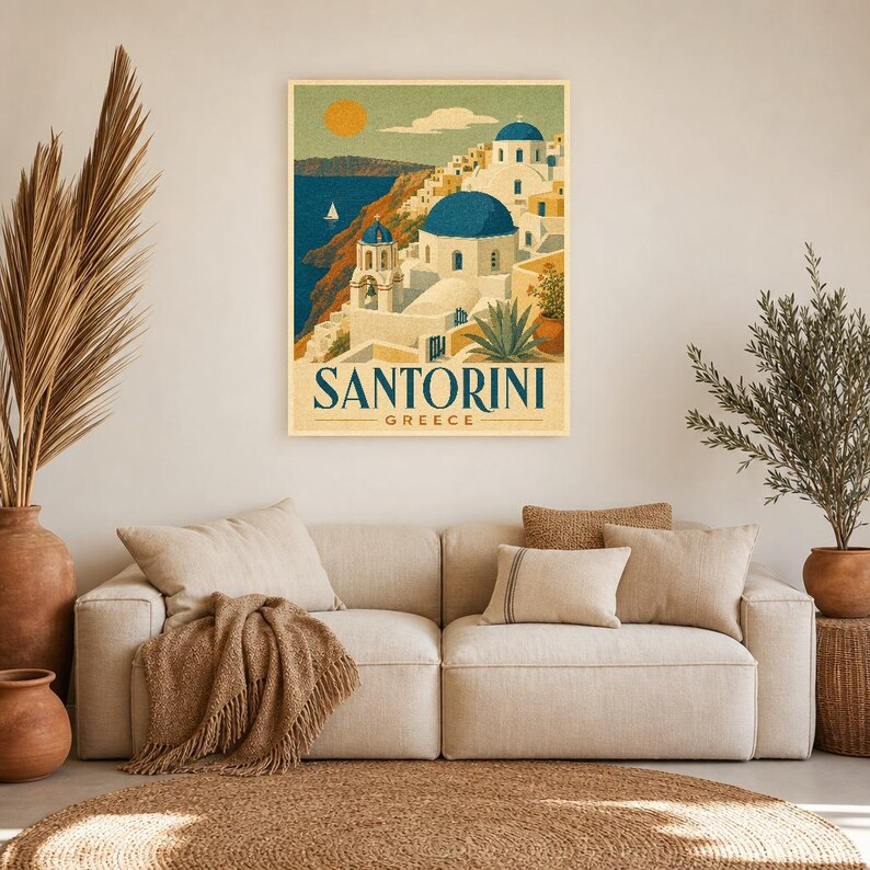 Santorini Domes Vintage 70s image 7