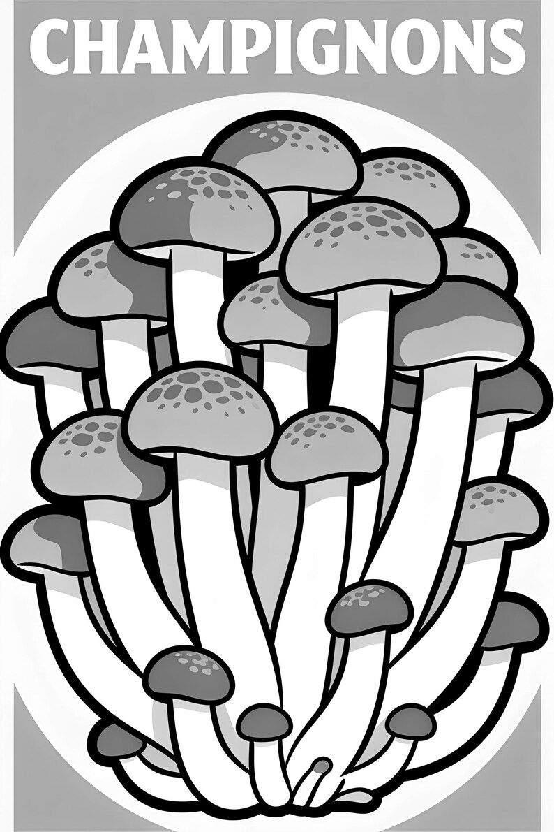 Mushroom Kitchen Wall Art Print | Retro Bistro Food Poster | Maximalist Cottagecore Kitchen Print | Dining Decor image 17