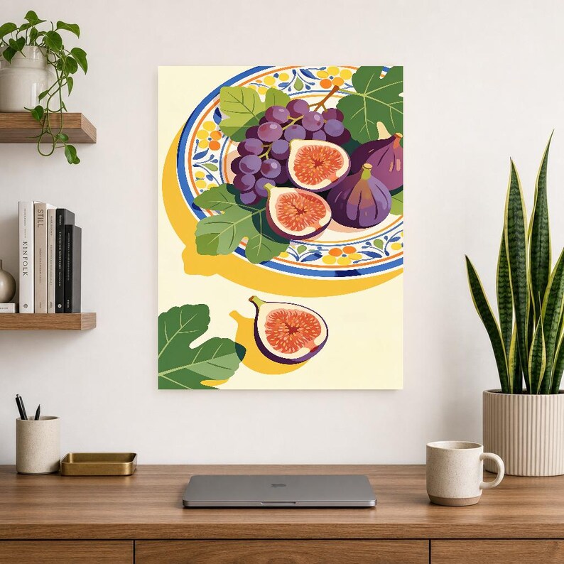 Impresión de cocina de higos mediterráneos ? Impresión de arte de pared italiana Dolce Vita | Decoración De Verano Del Comedor imagen 10