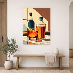 Negroni Cocktail Wall Art | Retro Bar Cart Poster | Vintage Aperitivo Kitchen Print image 9