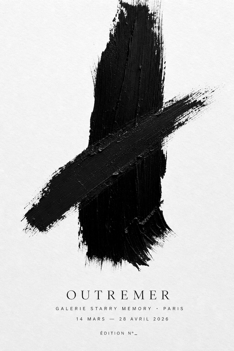 Zagranica | Abstrakcyjna sztuka ścienna | Nowoczesny plakat galeryjny | Minimalistyczny wydruk w kolorze niebieskim i czarnym | Wydruk i wysyłka zdjęcie 10