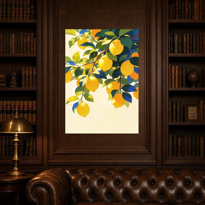 Mediterranean Lemon Kitchen Print | Dolce Vita Italian Wall Art Print | Dining Room Summer Decor image 7