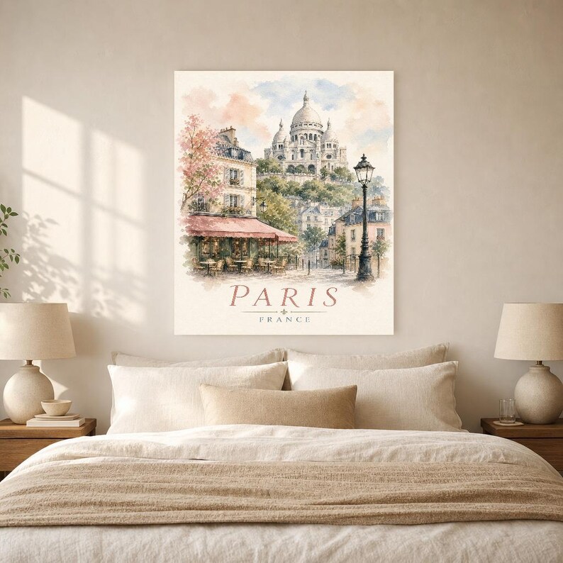 Paris Montmartre Watercolor image 6