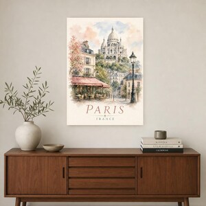 Paris Montmartre Watercolor image 2