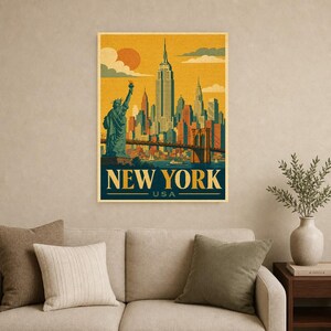 Vintage New York Skyline image 9