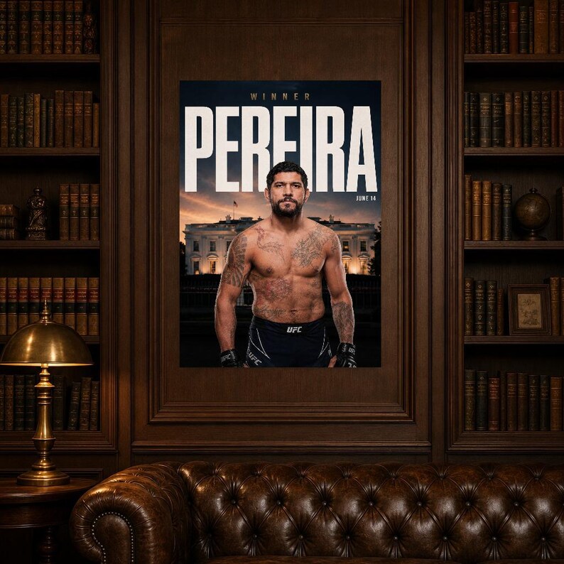 Alex Pereira Poster | UFC White House Fight Night 2026 | MMA Wall Art Print | Heavyweight Champion Decor image 5