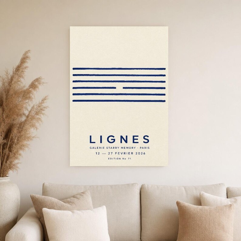 Lines | Abstract Wall Art | Modern Gallery Poster | Minimalist Print | Printed & Shipped image 4