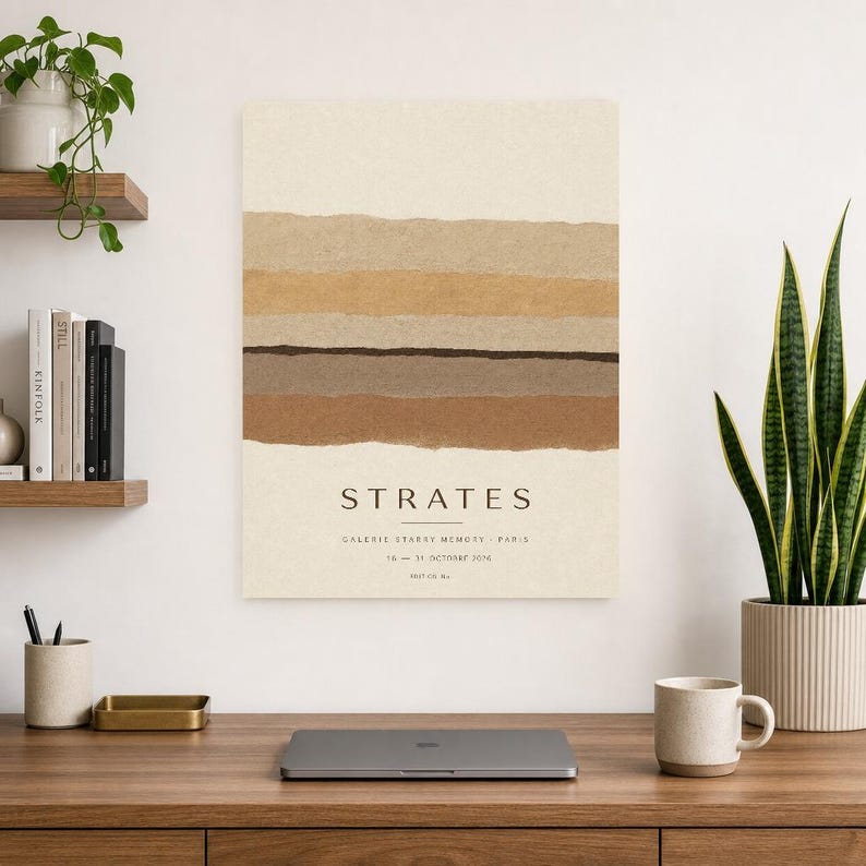 Strata | Abstract Wall Art | Modern Gallery Poster | Minimalist Print | Printed & Shipped image 8