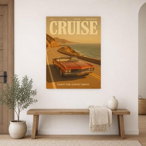 Cartel retro de crucero | Impresión de arte de pared vintage de los años 70 | Impresión de revista estética ? Regalo de decoración retro de imagen 16