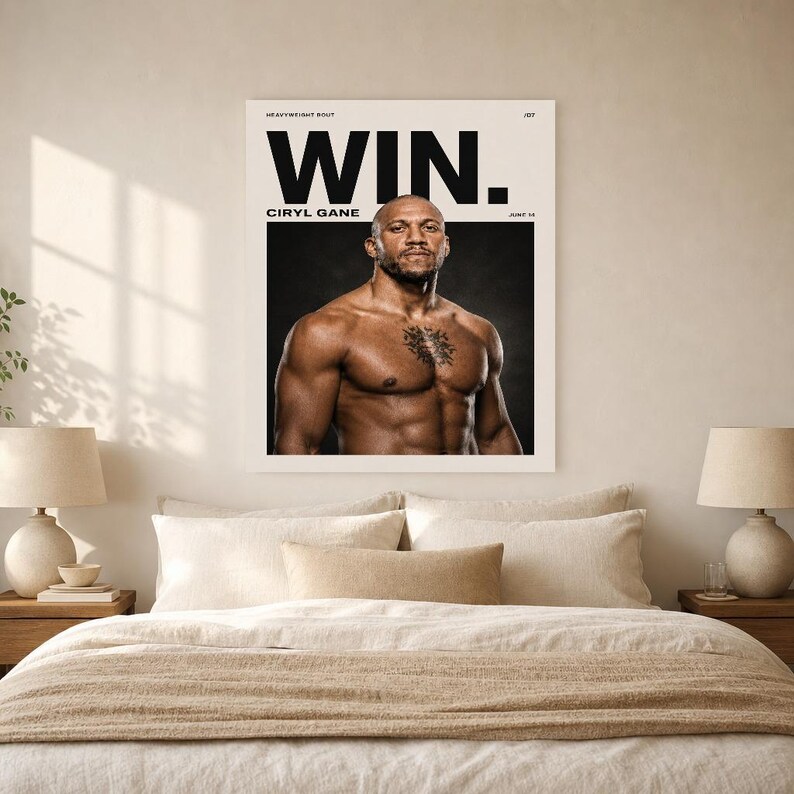 Ciryl Gane Poster | UFC Heavyweight Bout MMA Magazine Wall Art Print | Fight Night Decor image 6