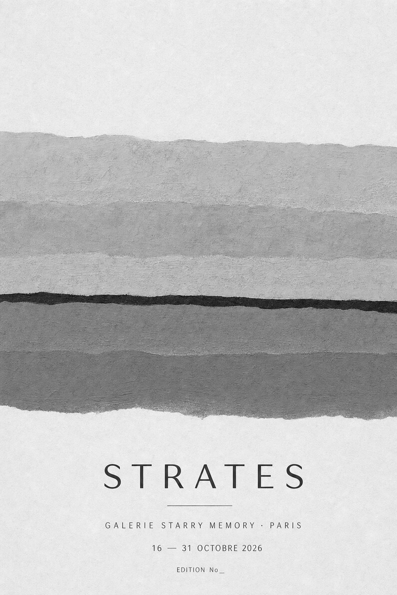 Strata | Abstract Wall Art | Modern Gallery Poster | Minimalist Print | Printed & Shipped image 10