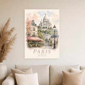 Paris Montmartre Watercolor image 4