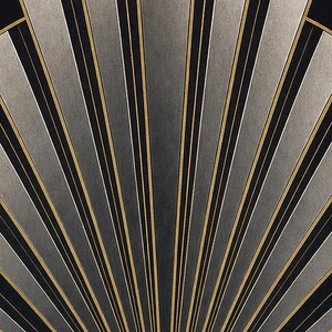 Neo Art Deco Wall Art Print | Plum and Chrome Geometric Arch Poster | Modern Art Deco Revival | Luxury Living Room Decor image 3