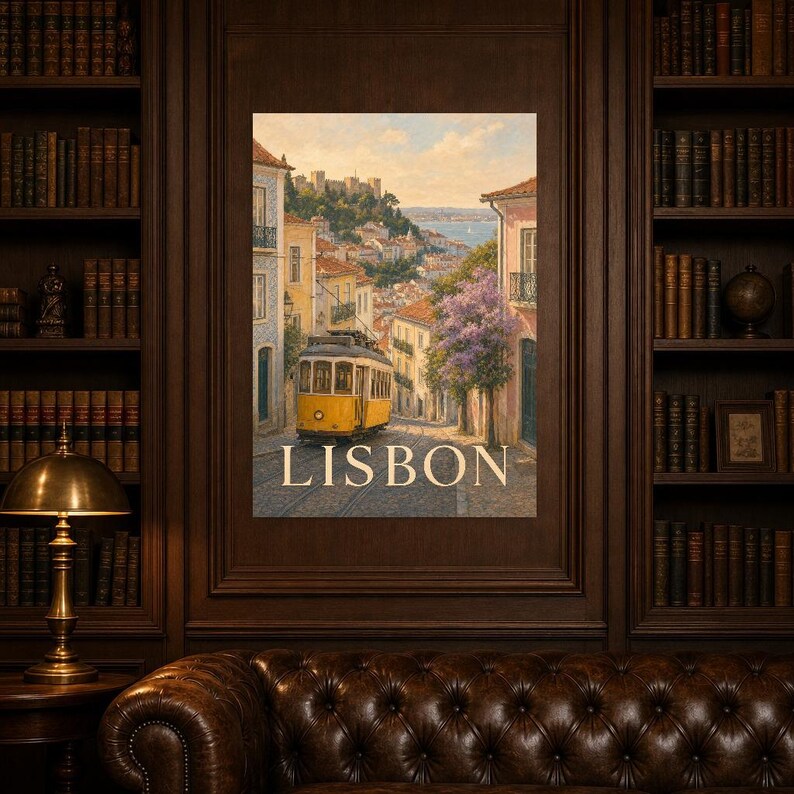 Lisbon Travel Poster | Soft Painting Portugal Wall Art | Named City Art Print | Printed & Shipped image 5