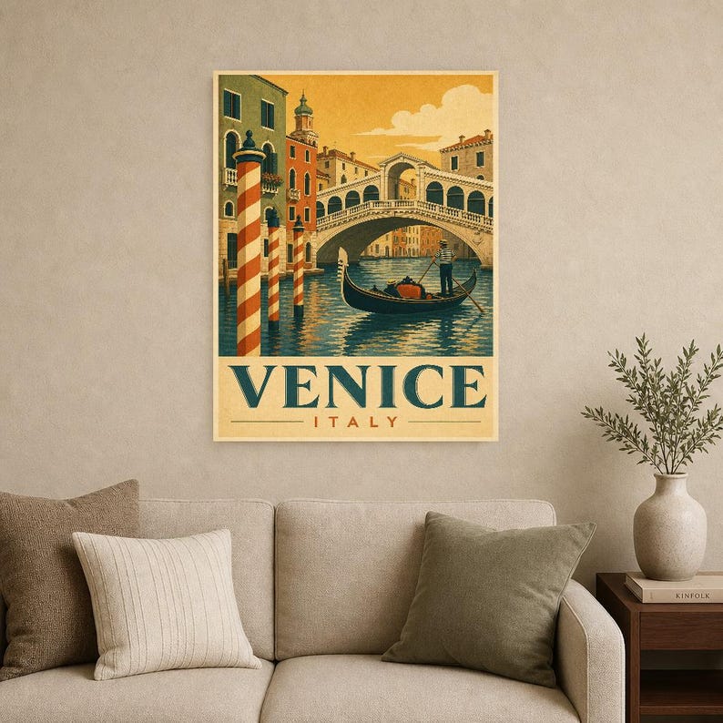 Venice Gondola Vintage 70s image 9